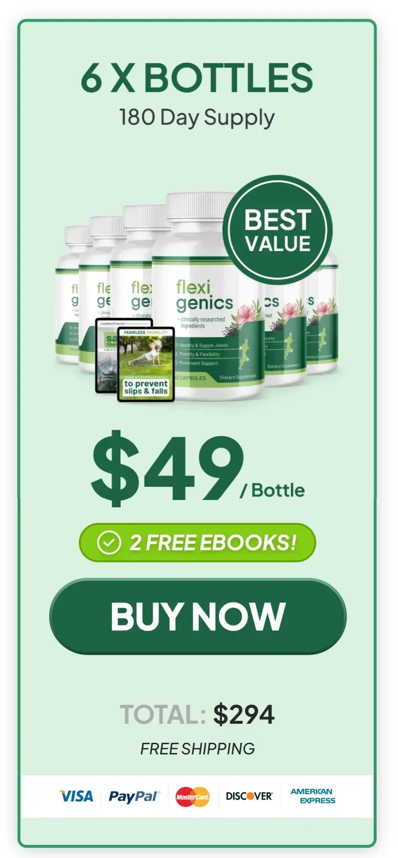 Flexigenics  6 bottles